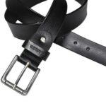 Heren Riem Zwart Buffelleer | Kadeloo