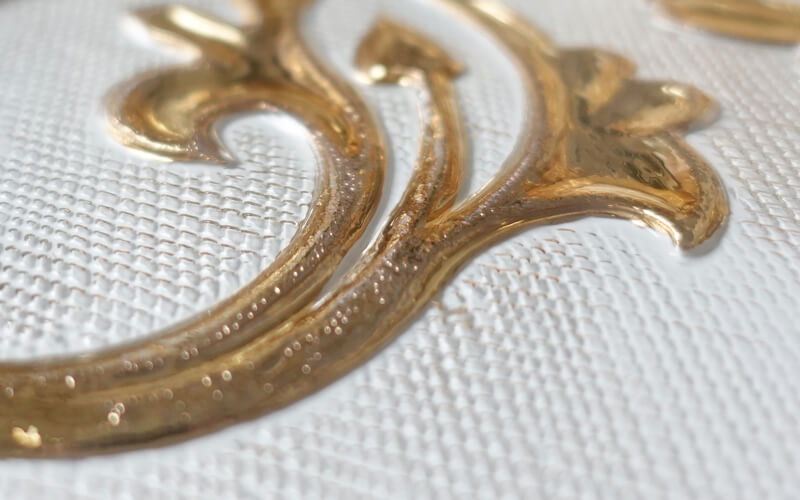 Ovalen Schaal 41cm Bisanzio-IVV Gouden decoratie