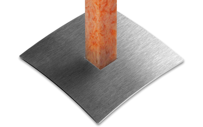 Vierkante Kaarsen Oranje 2 Stuks Amabiente