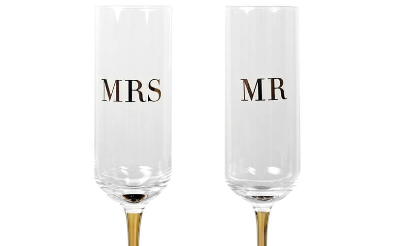 Champagneglazen MRS-MR 24kr. Goud Christina-Re