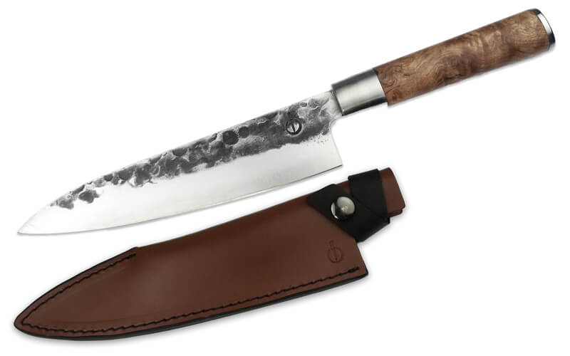 Forged VG10 Koksmes-Leren hoes