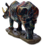 Neushoorn Beeldje Polystone | Kadeloo