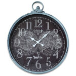 Wandklok Metaal Blauw Ø 67cm | Kadeloo