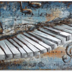 Metalen Schilderij 3D Piano Gave Specials | Kadeloo
