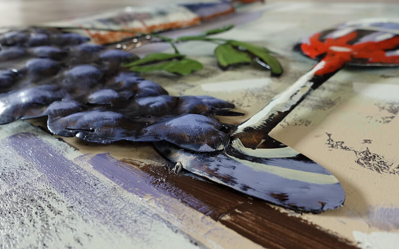 Metalen Schilderij 3D Wijn Gave Specials