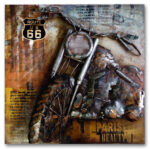 Metalen Schilderij 3D Motor-Route66 Gave Specials | Kadeloo