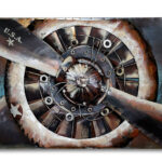 Metalen Schilderij 3D Vliegtuig-Propeller Gave Specials | Kadeloo