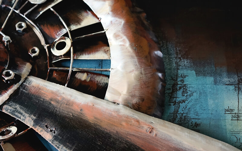 Metalen Schilderij 3D Vliegtuig-Propeller Gave Specials