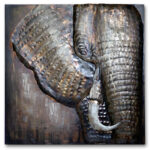 Metalen Schilderij 3D Olifant Gave Specials | Kadeloo