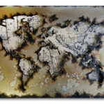 Metalen Schilderij 3D Kaart-van-de-Wereld Gave Specials | Kadeloo