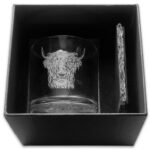 Whiskyglas met onderzetter Schotse Hooglander | Kadeloo