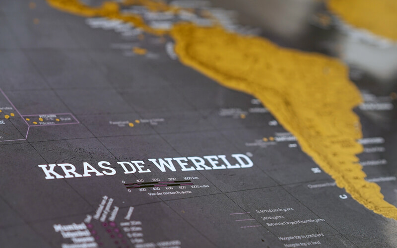 Wereldkaart om te Krassen (84 x 59cm)