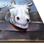 Metalen Schilderij 3D Ezels Gave Specials | Kadeloo