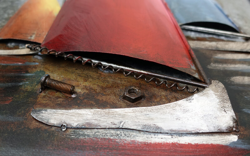 Metalen Schilderij 3D Zeilboten Gave Specials