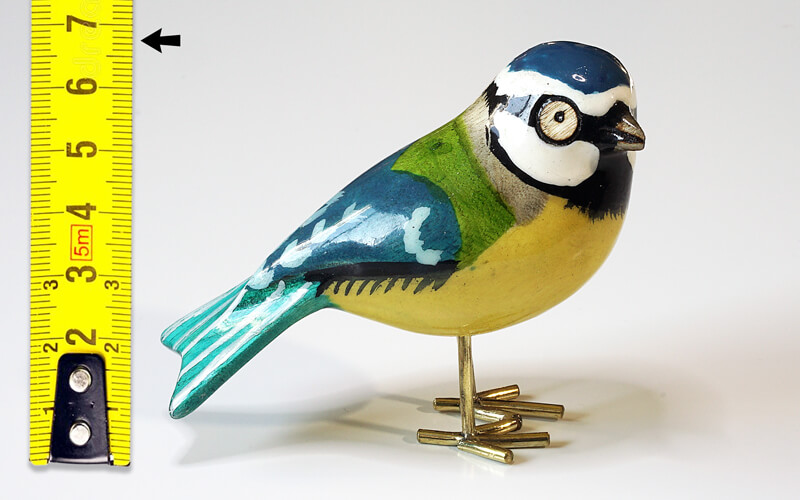 Houten vogel miniatuur Pimpelmees