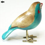 Houten vogel miniatuur Blauwfazantje | Kadeloo