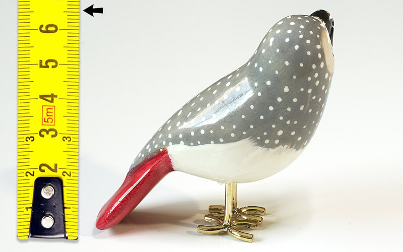 Houten vogel miniatuur Grijze-roodstaart-papegaai