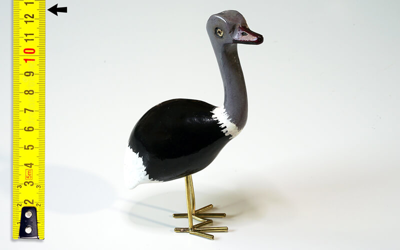 Houten vogel miniatuur Struisvogel