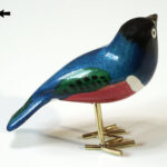 Houten vogel miniatuur 3kleur-Glansspreeuw | Kadeloo