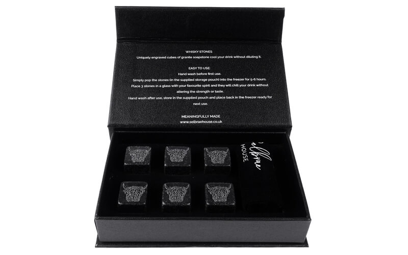 Whisky Stones Schotse Hooglander Set 6-Delig Selbrae House