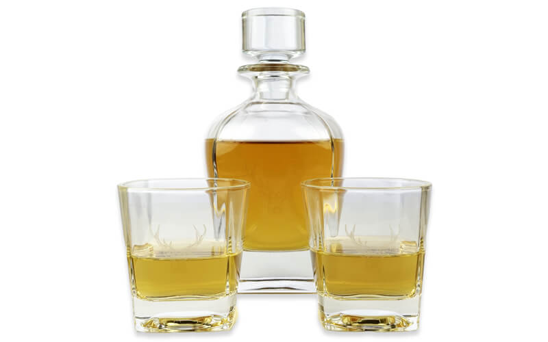 Whisky Karaf en Glas Edelhert Selbrae House