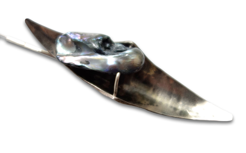 Decollier met Waterpareltje Zilver