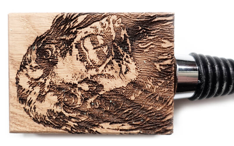 Flessenstop Cocker-Spaniel Eikenhout