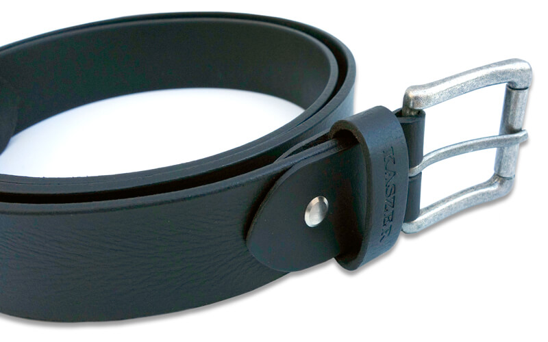 Heren Riem Zwart Buffelleer