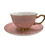 Kop & Schotel Polka-Gold-Blush 24k Goud Christina Re | Kadeloo