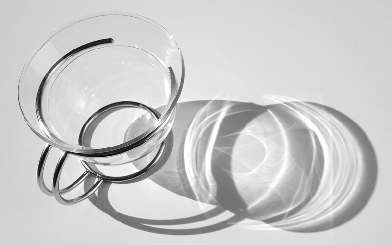 Theeglazen met RVS Schotel Mono Filio