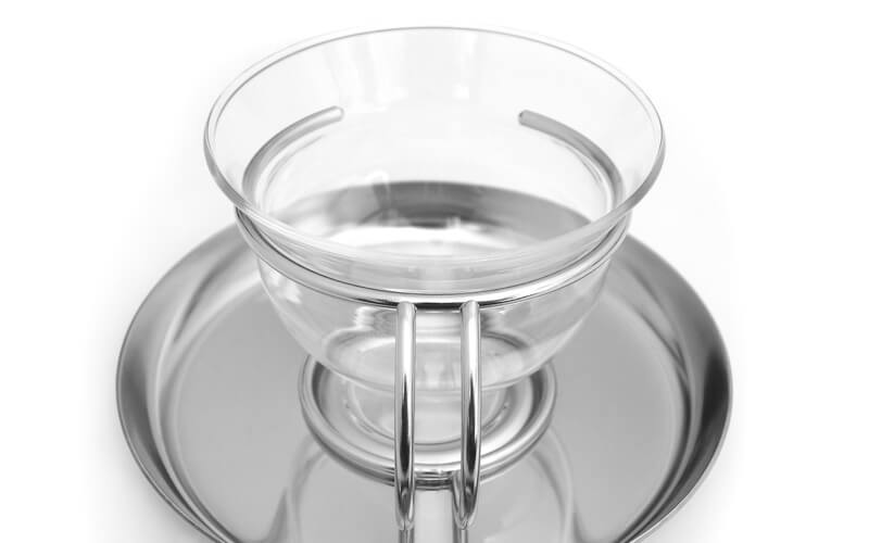 Theeglazen met RVS Schotel Mono Filio