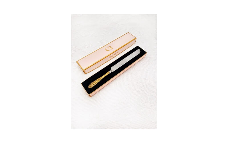 Taartmes Vintage 24 Kr Goud Verguld Christina Re