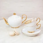 Theepot Ivory 2 kops 24kt Goud Christina Re | Kadeloo