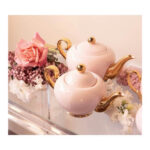Theepot Blush 2 kops 24kr. Goud Christina Re | Kadeloo