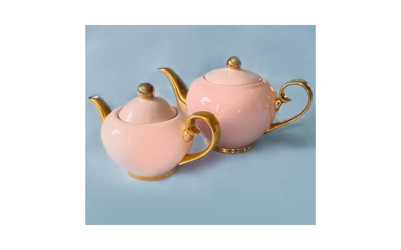 Theepot Blush 2 kops 24kr. Goud Christina Re
