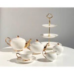 Theepot Ivory 2 kops 24kt Goud Christina Re | Kadeloo