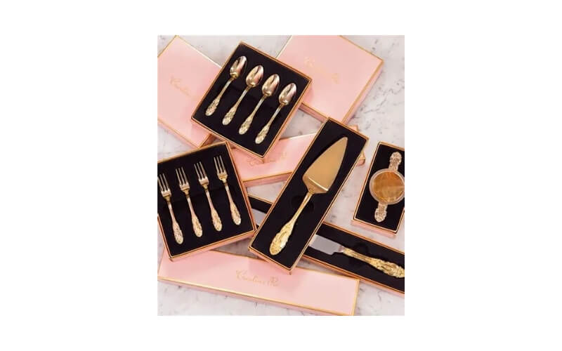 Vintage High Tea Set 11-Delig 24kr Goud Christina Re